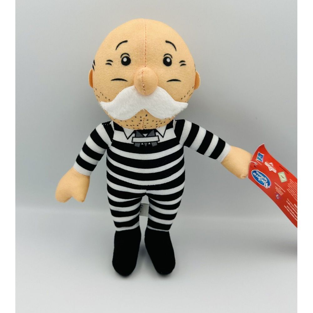 New Monopoly Man Jail 10" Plush Stuffed Animal Toy Get Out of Jail Hasbro NWT